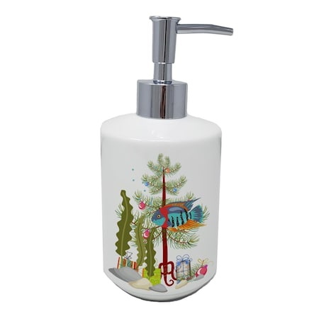 Carolines Treasures 7 x 3.5 in. Severum Merry Christmas Ceramic Soap Dispenser CK4536SOAP